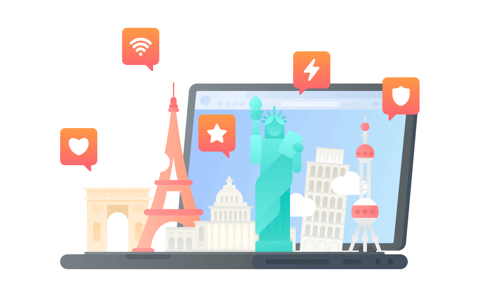在布韦岛连接到中国的软件 - 翻回VPN